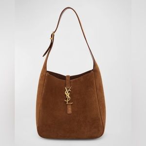 Saint Laurent Le 5 A 7 Small Suede Hobo Shoulder Bag AUTHENTIC